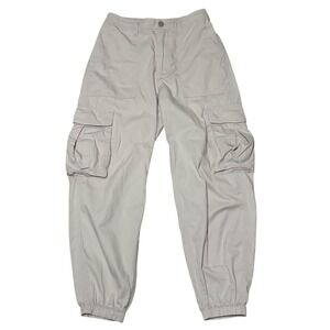 Abercrombie & Fitch Khaki Cargo Jogger Pants Lightweight Size Small 100% Cotton